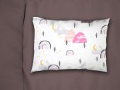 Μαξιλαροθήκη Εμπριμέ kids Rainbow 575 50X70 White-Pink 100% Cotton