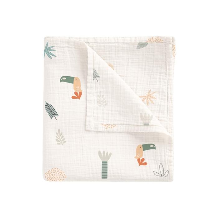 Πάνα Μουσελίνα Bamboo Tucan 120x120εκ.
