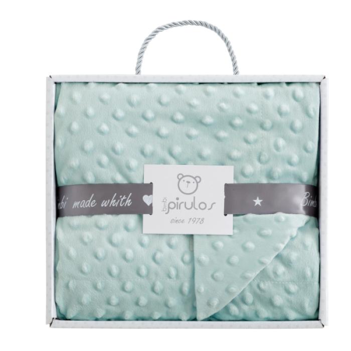 Κουβέρτα Minky Microfiber Μέντα 80x110εκ.