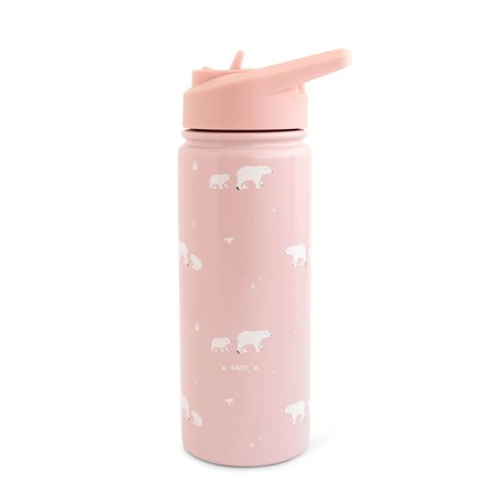 Παγούρι Θερμός Saro Polar Bear Ροζ 500ml.