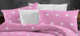 Μαξιλαροθήκη Εμπριμέ Αίσθησις 608 50X70 Pink 70/30 Cott/Pol
