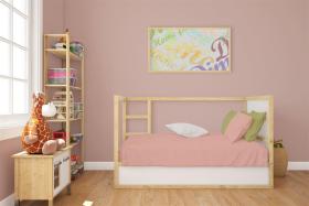 Κατωσέντονο με Λάστιχο bebe Solid 503 0,70X1,40X0,15 Dusty Rose 100% Cotton