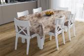 Τραπεζομάντηλο Αλέκιαστο Skid Marks 472 180X300 Beige 70/30 Cott/Pol