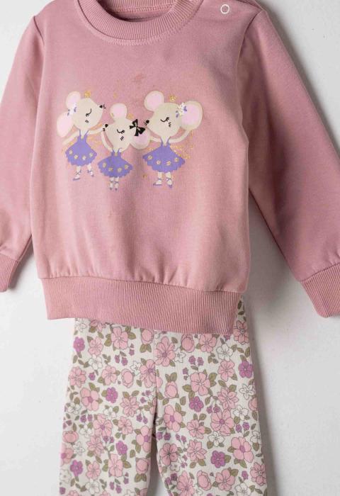 Βρεφικό Σετ Κολάν 3 τμχ Κορίτσι Ebita 255520 - pigikids.gr - Παιδικά Ρούχα, Βαπτιστικά Πακέτα