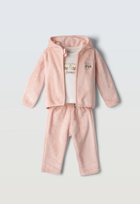 Βρεφικό Σετ Φόρμα 3 τμχ Κορίτσι Ebita 255506 - pigikids.gr - Παιδικά Ρούχα, Βαπτιστικά Πακέτα