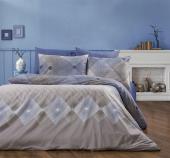 Σεντόνια Εμπριμέ Σετ 3 τεμ Καλλιρόη 604 160X240 Grey-Blue 70/30 Cott/Pol