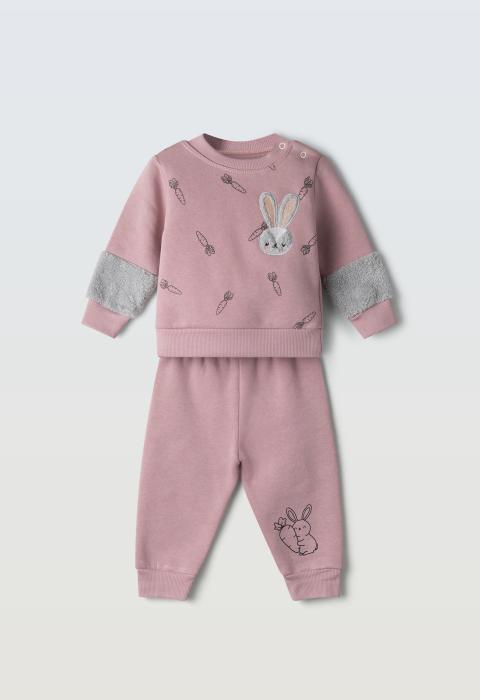 Βρεφικό Σετ Φόρμα Κορίτσι Ebita 243509 Ροζ - pigikids.gr - Παιδικά Ρούχα, Βαπτιστικά Πακέτα