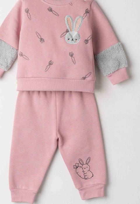 Βρεφικό Σετ Φόρμα Κορίτσι Ebita 243509 Ροζ - pigikids.gr - Παιδικά Ρούχα, Βαπτιστικά Πακέτα
