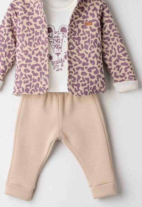 Βρεφικό Σετ Φόρμα 3 τμχ Κορίτσι Ebita 255502 - pigikids.gr - Παιδικά Ρούχα, Βαπτιστικά Πακέτα
