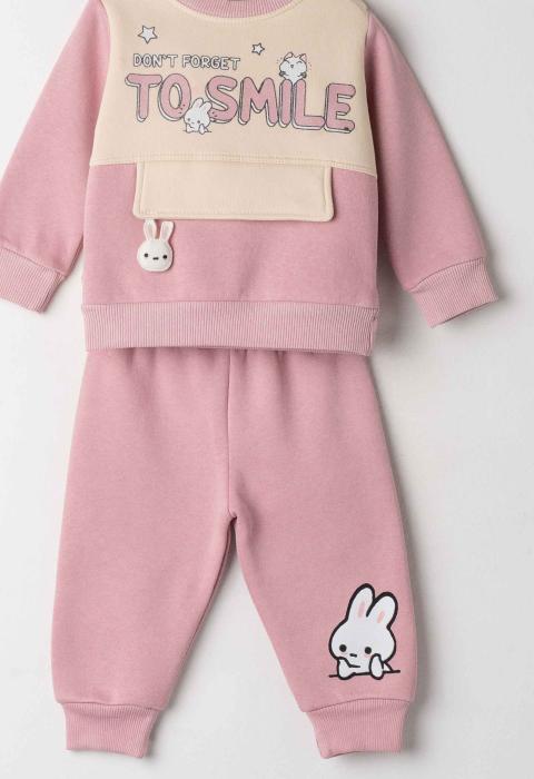 Βρεφικό Σετ Φόρμα Κορίτσι Ebita 243507 Ροζ - pigikids.gr - Παιδικά Ρούχα, Βαπτιστικά Πακέτα