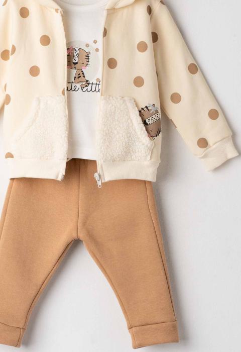 Βρεφικό Σετ Φόρμα 3 τμχ Κορίτσι Ebita 255503 - pigikids.gr - Παιδικά Ρούχα, Βαπτιστικά Πακέτα