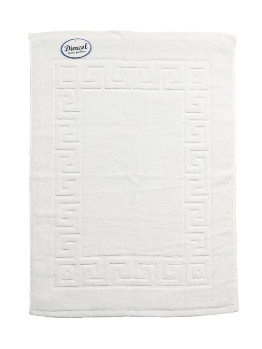 Ξενοδοχειακό Πατάκι Μπάνιου 700 gr/m² Jacquard Μαίανδρος 50X70 Λευκό 100% Cotton