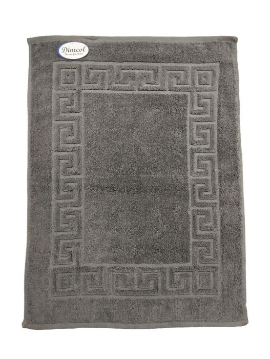 Ξενοδοχειακό Πατάκι Μπάνιου 700 gr/m² Jacquard Μαίανδρος 50X70 Γκρι 100% Cotton