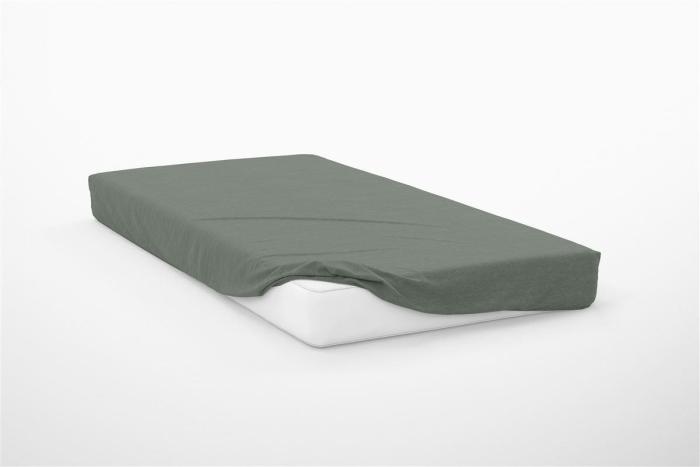 Σεντόνι Με Λάστιχο 1 τεμ. Exotic Line 120X200+30 Olive 100% Cotton
