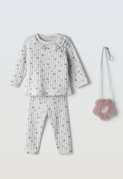 Βρεφικό Σετ Κολάν Κορίτσι Ebita 255523 - pigikids.gr - Παιδικά Ρούχα, Βαπτιστικά Πακέτα