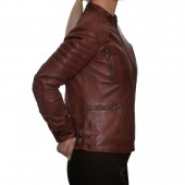 Bordeaux Leather Jacket XSOMA (KATHI)