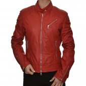 Red ENJOY ITALIA Leather Jacket (KATE)
