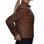 Δερμάτινο Μπουφάν Brown DM LEATHERWEAR (9310)