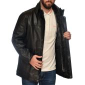 LEATHER JACKET BLACK BUGATTI (221006)