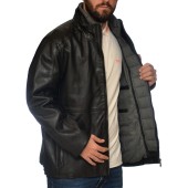 LEATHER JACKET BLACK BUGATTI (221004)