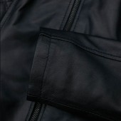 BIKER LEATHER JACKET BLACK AD MILANO (GENY)