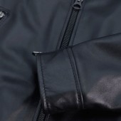 Δερμάτινο μπουφάν biker μαύρο MILANO (U411)