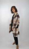 Γυναικείo παλτό wool  (Check 104 cm)