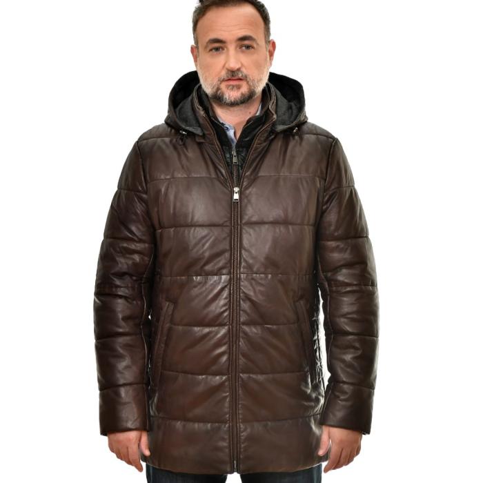 ΔΕΡΜΑΤΙΝΟ Jacket 82 cm COFFEE BROWN LEVINSKY (Brian)