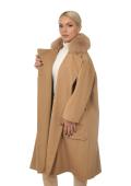 ΓΥΝΑΙΚΕΙΟ ΠΑΛΤΟ CASHMERE-WOOL 107 cm HEMMA CAMEL