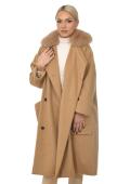 ΓΥΝΑΙΚΕΙΟ ΠΑΛΤΟ CASHMERE-WOOL 107 cm HEMMA CAMEL