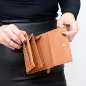 ΔΕΡΜΑΤΙΝΟ ΠΟΡΤΟΦΟΛΙ ΓΥΝΑΙΚΕΙΟ P 047 BISCOTTO