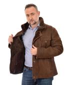 ΜΟΥΤΟΝ LAMB JACKET ΚΑΦΕ 68 cm