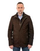 ΔΕΡΜΑΤΙΝΟ ΚΑΦΕ JACKET NUBUK 78 cm