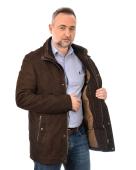 ΔΕΡΜΑΤΙΝΟ ΚΑΦΕ JACKET NUBUK 78 cm