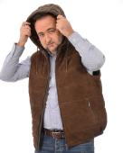 ΔΕΡΜΑΤΙΝΟ ΓΙΛΕΚΟ SUEDE ΚΑΦΕ BUGATTI 68 cm
