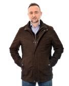 ΔΕΡΜΑΤΙΝΟ ΚΑΦΕ JACKET NUBUK 78 cm