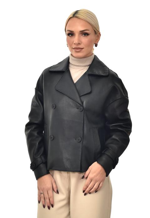 ΔΕΡΜΑΤΙΝΟ ΜΠΟΥΦΑΝ ΓΥΝΑΙΚΕΙΟ 225507 ΜΑΥΡΟ