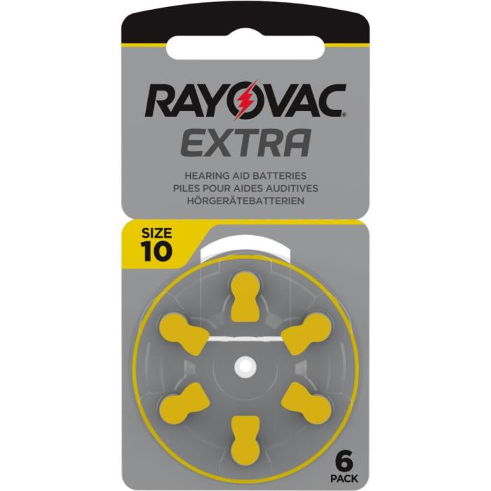 Rayovac Extra Μπαταρίες Ακουστικών Βαρηκοΐας 10 1.45V 6τμχ (RAYPR70)