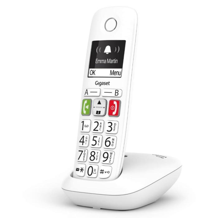 Gigaset Wireless Landline Phone E290 White (S30852-H2901-D202) (GGSE290-WH)