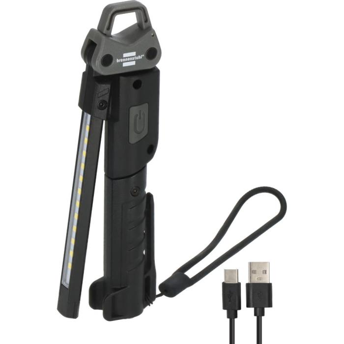 Brennenstuhl HL 400 AC Αναδιπλούμενος Επαναφορτιζόμενος Φακός Εργασίας LED με 3 Πηγές Φωτός 400lm, 120lm και 200lm (1173730002) (BNN1173730002)