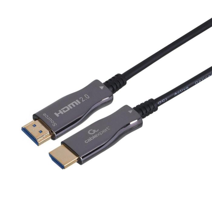 Gembird Active Optical HDMI 2.0 Cable HDMI male - HDMI male 20m Μαύρο (CCBP-HDMI-AOC-20M-02) (GEMCCBP-HDMI-AOC-20M-02)