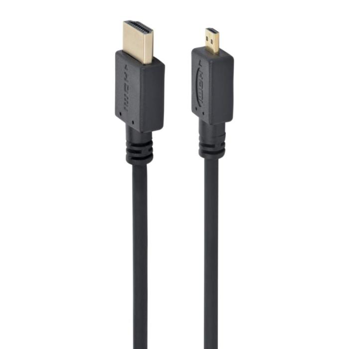 Gembird HDMI 1.4 Cable HDMI male - micro HDMI male 1.8m Μαύρο (CC-HDMID-6) (GEMCC-HDMID-6)