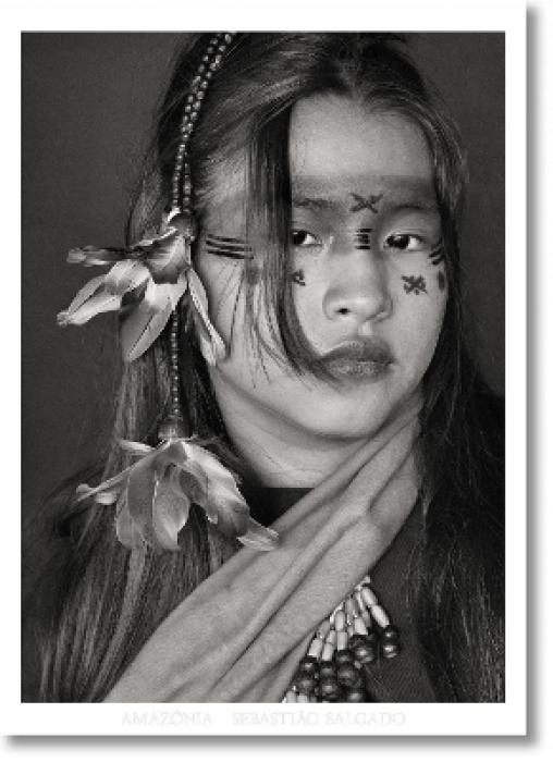 SEBASTIÆO SALGADO. AMAZΟNIA. POSTER ASHANINKA GIRL