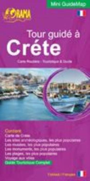 TOUR GUIDÉ À LA CRÉTE CARTE ROUTIÈRE - TOURISTIQUE   GUIDE MINI GUIDEMAP