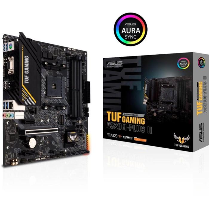 ASUS TUF GAMING A520M-PLUS II AMD A520 Socket AM4 micro ATX (90MB17G0-M0EAY0) (ASU90MB17G0-M0EAY0)