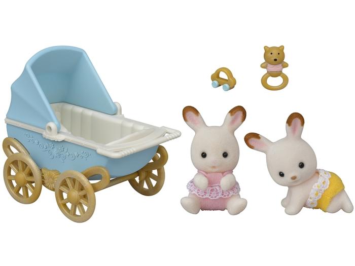 SYLVANIAN FAMILIES CHOCOLATE RABBIT TWINS SET