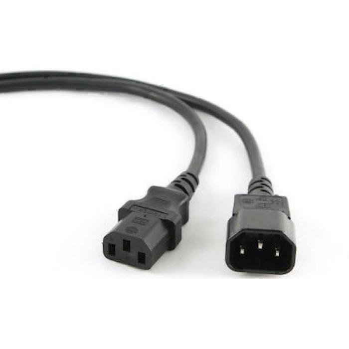 Gembird Pc-189-vde Cable (C13 / Iec C13 / Iec 320 C13 - C14 ; 1 8m; Black) (PC-189-VDE) (GEMPC-189-VDE)