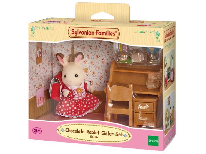 SYLVANIAN FAMILIES CHOCOLATE RABBIT SISTER SET (DESK)
