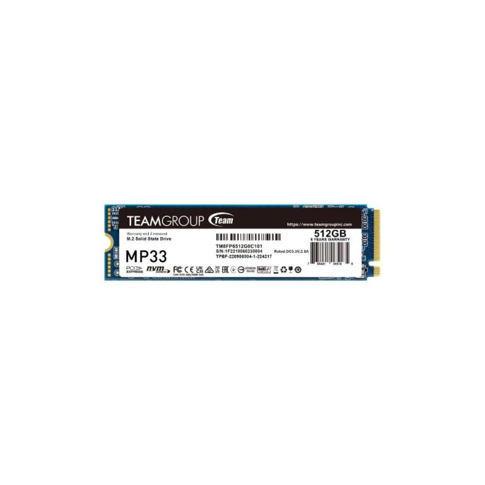 TeamGroup Δίσκος SSD 512GB MP33 PCIe M.2 PCIe 3.0 x4 NVME (TM8FP6512G0C101) (TEGTM8FP6512G0C101)