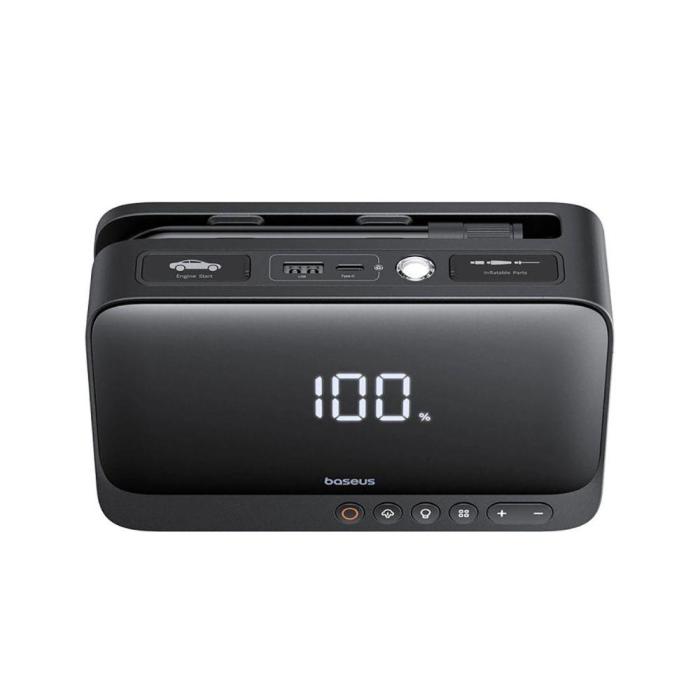 Baseus Εκκινητής Μπαταρίας Αυτοκινήτου/Powerbank Super Energy 600A Μαύρο (C00245902111-00) (BASC00245902111-00)